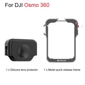 Puluz | Lồng Bảo Vệ Bằng Hợp Kim Nhôm PULUZ Cho Máy Ảnh DJI Osmo 360 Vỏ Bảo Vệ Toàn Diện Chống Rơi Kèm Phụ Kiện Nắp Ống Kính