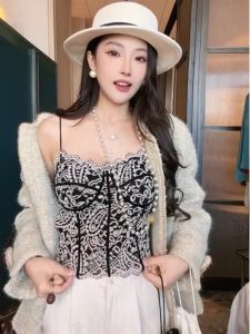 chaqi | เสื้อกล้ามลูกไม้เซ็กซี่ Pure Desire สำหรับผู้หญิง พร้อมแผ่นเสริมหน้าอก ดีไซน์เปิดหลัง ชุดชั้นในสุดเก๋ไก๋ เสื้อชั้นในสุดเก๋ไก๋