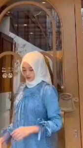 Aleena Set Dress Maxmara Mix Brukat Gamis Wanita Remaja Murah Tapi Mewah Dress Wanita Terbaru 2024