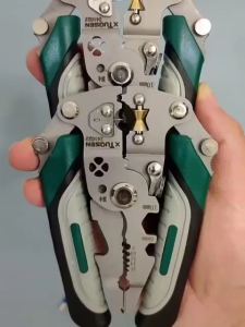 18-in-1 Foldable Multifunctional Pliers Set Heavy Duty Wire Stripper Cutter Crimping Tool Cable Puller Portable Hand Tool Kit for Electricians Technicians DIY Home Repair Electrical Work 【Original+24hours delivery】