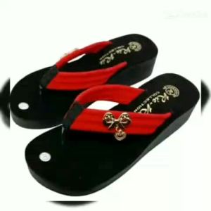 Sandal Wedges Wanita Preasi Gantelan Terbaru