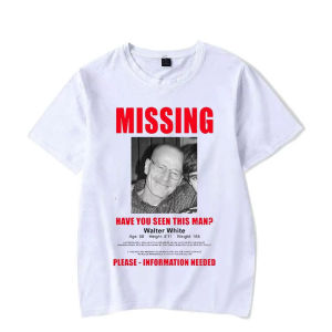 Sanrio | Heisenberg Breaking Bad Missing Sign T-Shirt Better Call Saul Graphic Print Mens Woman Top Short Sleeves Casual Loose Couple