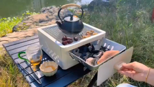 New Outdoor BBQ Camping Stove Brazier Barbecue Grill Stove Tea Cooking Household Indoor Carbon Charcoal Stove