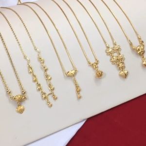 สร้อยคอทองระย้า ตะขอตัวเอ็น ความยาว 16-17.5 นิ้ว สร้อยทอง สร้อยแฟชั่น ทองไมครอน ทองหุ้ม ทองชุบ ทองปลอม พร้อมส่ง