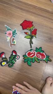 Miếng Sticker Thêu Ủi hình hoa cao cấp