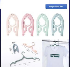 Hanger lipat gantungan baju portable gantungan pakaian untuk travelling