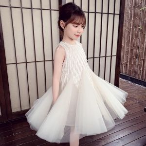 Princess Dress Girls Summer Fashion Mesh Vest Skirt Little Girl Trendy Clothing Polyester Fiber A-Line Skirt Cool Sensation