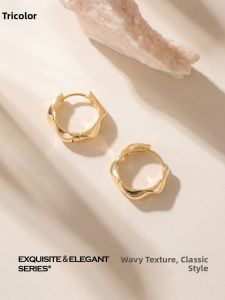 3COLOUR·S | Glossy Plated Irregular Wave Earrings
