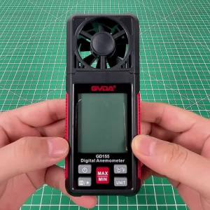 GVDA GD155 LCD Digital Anemometer Handheld Wind Speed Meter With Backlight Measuring Wind Speed Temperature and Wind Chill Meter