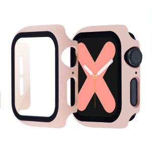 Tempered Watch Cover For Apple Watch 40mm 44mm Screen Protector Bumper Frame Case Glass Film For iWatch Series 38mm 42mm
