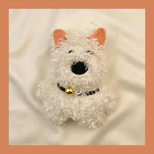 Cute Cartoon West Highland Terrier Plush Wireless Bluetooth Earphone Case AirPods pro Protective Cover for AirPods 3rd Gen
