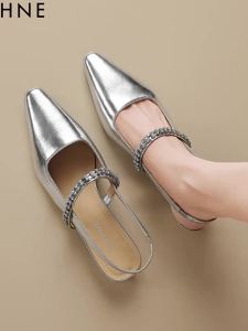 Daphne | Silver French Style Crystal Embellished Sandals