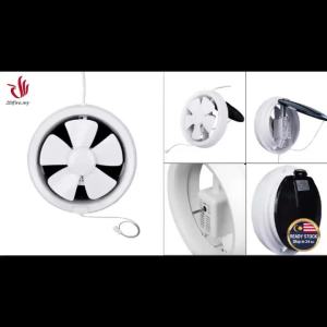 COOL POWER 6/8" Round Glass Ventilation Exhaust Fan - Bedroom Living Room Bathroom Toilet - Kipas Ekzos Bulat 6/8寸圆形抽风机 - Fast Shipping, 100% Money-Back Guarantee