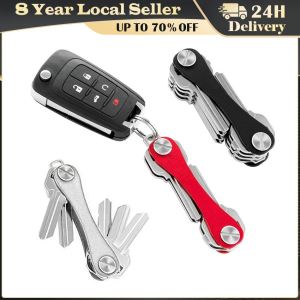 Smart Keychain Mini Keychain Aluminum Alloy Key Clip Metal Key Organizer Key Chain Key Receiver Storage Box