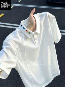 YOULIN | Cooling Mesh Embroidery Short Sleeve Men Summer Thin Polo Shirt