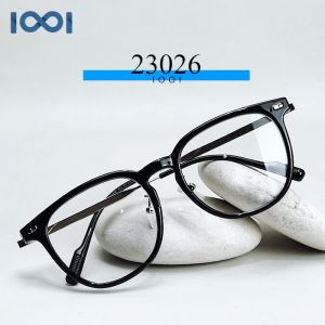 IOOI Eyewear - Kacamata Bulat TR90 Lensa Anti Radiasi Blueray Photocromic Wanita 23026