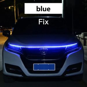 Starting LED Car Hood Light Strip Auto Engine Hood Guide Decorative Ambient Lamp 12v Modified Car Daytime Running Light
