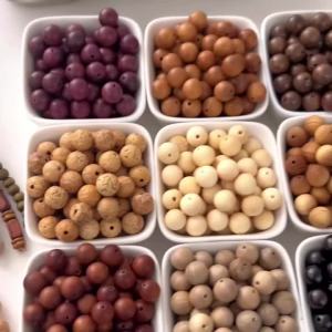 10/30pcs 10mm Brown Series Natural Wooden Beads Eco-Friendly Wood Round Loose Beads For Jewelry Making Bracelets DIY Accessories