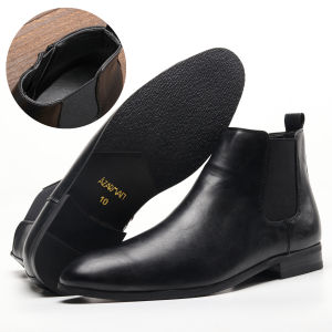 RUCHI Men Chelsea Boots Italian Style Ankle Boots Split Leather Upper Men Boots Size 39~48
