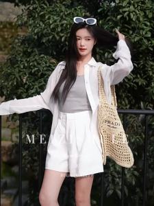 High Waist Slimming Wide Leg Shorts For Petite