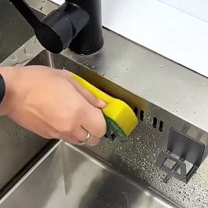 Stainless Steel Sponge Holder Self Kitchen Sink Drain Drying Sponges Racks Sponge Organizer