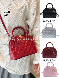 Chic Blue Fashion Creased Handbag Womens Spring 2025 Casual Minimalist Shoulder Shell Bag Crossbody Bag