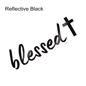 Blessed Car Sticker Rearview Mirror Creative Reflective God Bless Cross Vinyl Decals Truck Side Mirror Decoration Accessories