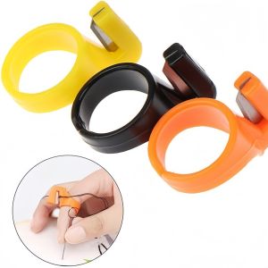 3/10 PC ใหม่ Finger Blade เข็ม CRAFT Multifunctional พลาสติก Thimble เครื่องตัดด้ายเย็บแหวน DIY เครื่องแต่งกายด้วยตนเองเย็บ Gadgets