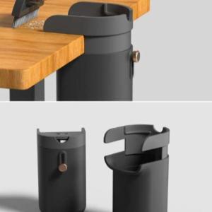 DUKEEN 1 Pack Multifunctional Desktop Storage Tube Mini Trash Can Plastic Storage Box for Office Home Desk Accessories Simple Design