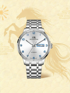 Shanghai | Mens Automatic Mechanical Watch with Calendar Week Display Large Dial Water Resistant