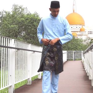 【 BAJU RAYA 𝟐𝟎𝟐𝟒 】READY STOCK Baju Melayu Slim Fit Dewasa & Budak WARNA BABY BLUE SEPASANG Kain Cotton👉🏻C008BM BMC