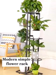 4/5/6/8 Layer Flower Rack Indoor And Outdoor Metal Potted Plant Rack Garden Plant Rack Flower Display Shelf
