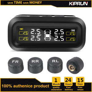 ระบบการตรวจสอบแรงดันยางรถยนต์ KIPRUN TPMS พร้อม 4 เซ็นเซอร์ + USB แบบชาร์จซ้ำ พร้อมสัญญาณเตือนอุณหภูมิ + แสงอาทิตย์