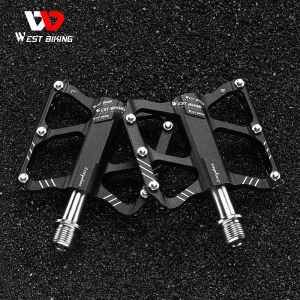 ที่เหยียบจักรยาน MTB จักรยานตะวันตกจักรยานเสือหมอบ3แป้นเหยียบแบริ่ง1คู่ Cr-Mo เพลา/ไทเทเนียมแป้นถีบจักรยานคันเหยียบแบนสำหรับจักรยานคันเหยียบอุปกรณ์รถจักรยาน