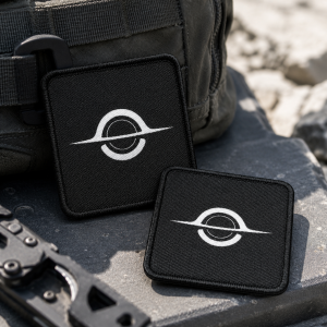 2PCS Black Hole Hook & Loop Patch Minimalist Space Decorative Patch for Backpack Jacket & Outdoor Gear