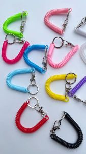 FR-C1249 Gantungan Kunci Motor Spiral Elastis Tali Karet Dapat Ditarik / Keychain Spiral Gantungan