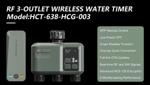 YIERYI Wifi+RF433 Smart Garden Water Timer 4-Outlet Programmable Irrigation Controller Rain Delay & Filter Automatic Sprinkler System for Lawn & Garden