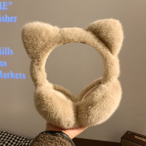 Adorable Cat Ear Plush Ear Muffs for Women Winter Warm Riding Anti-Frost Ear Protection Windproof Ear Cover