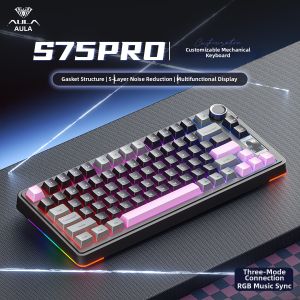 AULA | Tri-Mode Wireless Bluetooth RGB Mechanical Keyboard F75 Keys