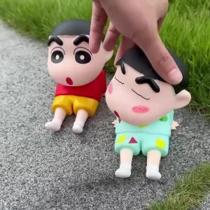 CRAYON SHINCHAN | New Crayon Shin-Chan Anime Figure Phone Holder Kawaii Desktop Ornaments Phone Support Mini Gk Collection Decoration Toys Gifts