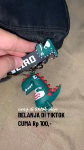 Dinosaurus Gantungan Kunci Kartun Imut-imut Tas Aksesoris Mode Liontin Hadiah