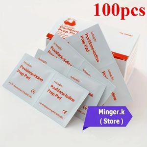 Iodine disinfectant wet wipes first aid supplies or for cleaning and disinfecting wounds and abrasions when traveling