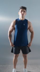 Lockerwear Tank Top Sleeveless Sport Shirt Low Cut Kaos Olahraga Gym Running Jogging Fitness Training Pria