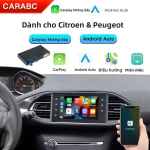 Bộ Chuyển Đổi CarPlay Không Dây Cho Peugeot Citroen Hỗ Trợ Android Auto Module SMEG 208 308 508 3008 C4 DS3 DS5 Tích Hợp Hỗ Trợ Camera Lùi OEM