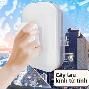 Bàn Chải Vệ Sinh Kính Từ Tính Hai Mặt Di Động - Dụng Cụ Lau Kính Gia Dụng Với Lực Hút Mạnh Mẽ Dùng Được Cho Cả Nội Và Ngoại Thất