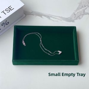 Dark Green Flocked Jewelry Organizer Tray