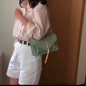 TAS SELEMPANG WANITA TALI RANTAI MODEL TERBARU KEKINIAN ( Bayar Di Tempat } Tas Dompet Wanita Dewasa Tas Tangan Wanita High Quality Leather Tas Handbag Kulit Wanita Tas Wanita Remaja