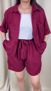 BestStore - Set Tara / Setelan Crincle / Setelan Crop Top / Setelan Kemeja Pocket / Setelan Kekinian