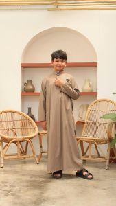 Gamis Anak Laki Laki 1-8 Tahun Kancing Import Jubah Motif Harmain Fadlan Series Assuffah