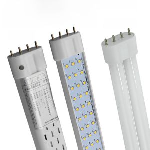 Super Bright 2G11 Flat Four Pin LED Tube Lamp H Tube Horizontal Insert Lamp Adjustable Brightness Retrofit Old Style Lamp